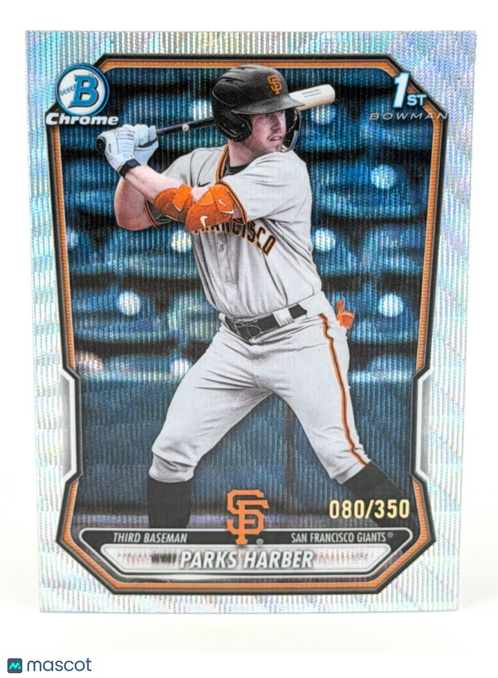 2026 Bowman Chrome Wave Refractor (80/350) Parks Harber Giants BCP-43 1st Bowman