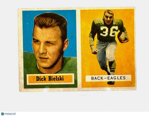 1957 Topps - #13 Dick Bielski - Eagles, Colts, Redskins - PRO BOWLER - FR/GD