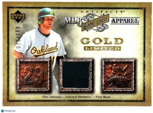 2006 Upper Deck Artifacts #MLBDA Gold Limited MLB Game-Used (73/150) Dan Johnson