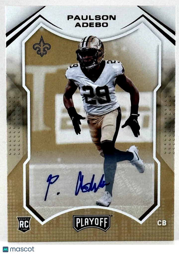 2021 Panini Playoff Red Zone Rookies Autograph #274 Paulson Adebo (RC) Saints
