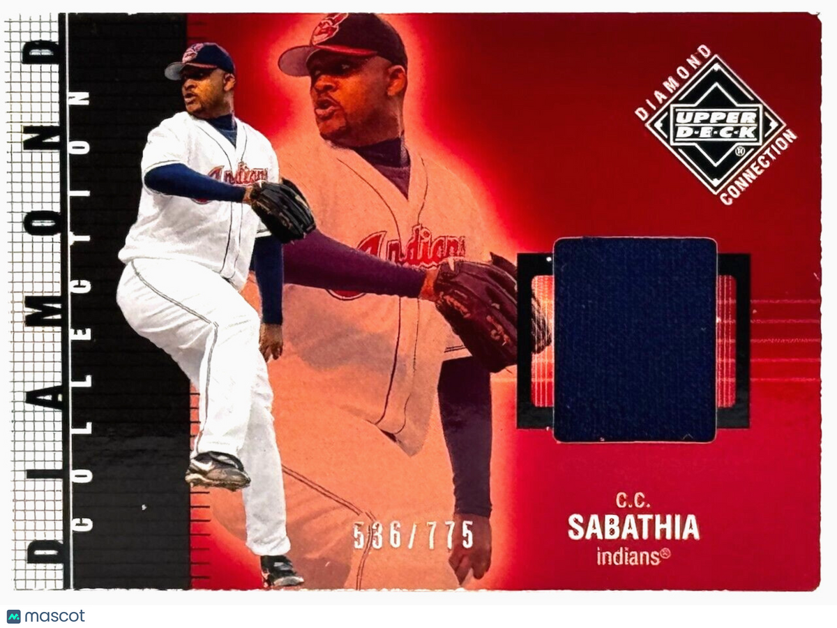 2002 Upper Deck Diamond Connection 536/775 Jersey Relic #228 C.C. Sabathia (HOF)