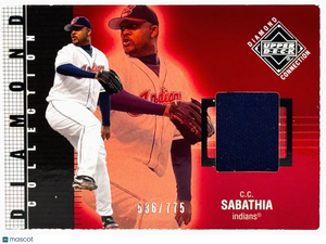 2002 Upper Deck Diamond Connection 536/775 Jersey Relic #228 C.C. Sabathia (HOF)
