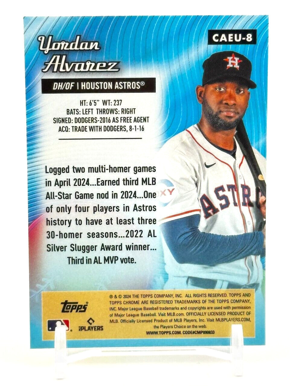 2024 Topps Chrome Update - All-Etch SP Insert - #CAEU-8 YORDAN ALVAREZ - Astros