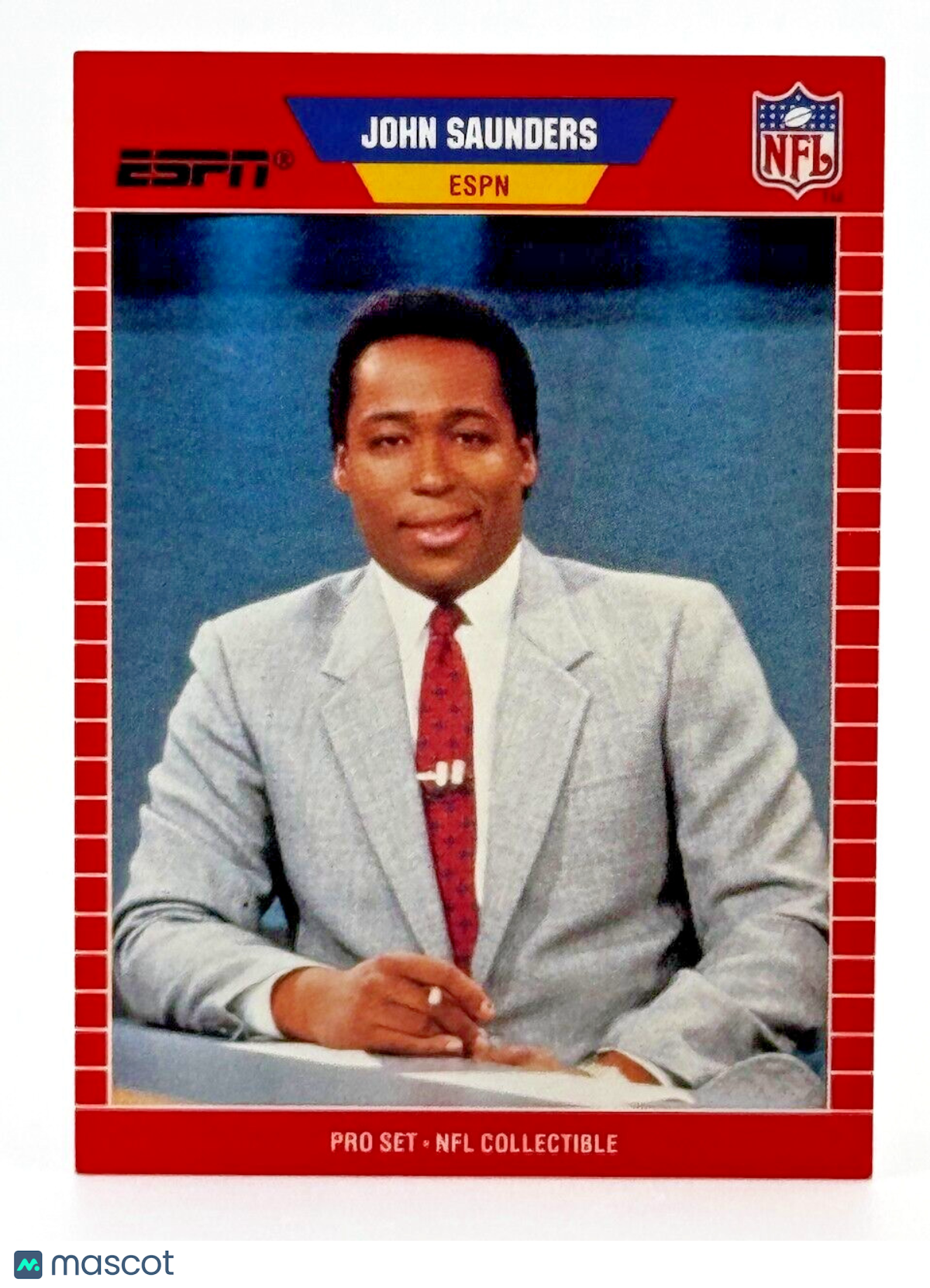 1989 Pro Set ESPN Announcer Collectible #8 - John Saunders