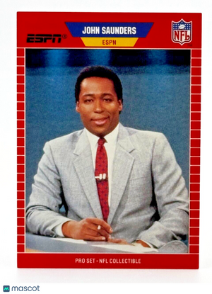 1989 Pro Set ESPN Announcer Collectible #8 - John Saunders