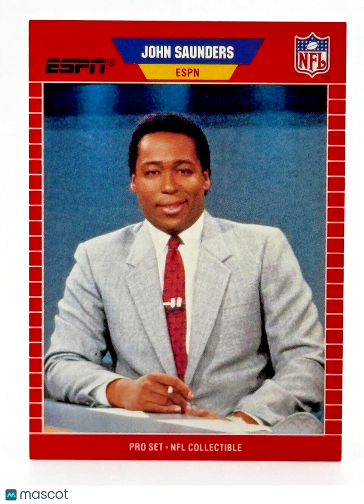 1989 Pro Set ESPN Announcer Collectible #8 - John Saunders