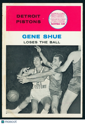 1961-62 Fleer SET-BREAK #64 Gene Shue - In Action - EX