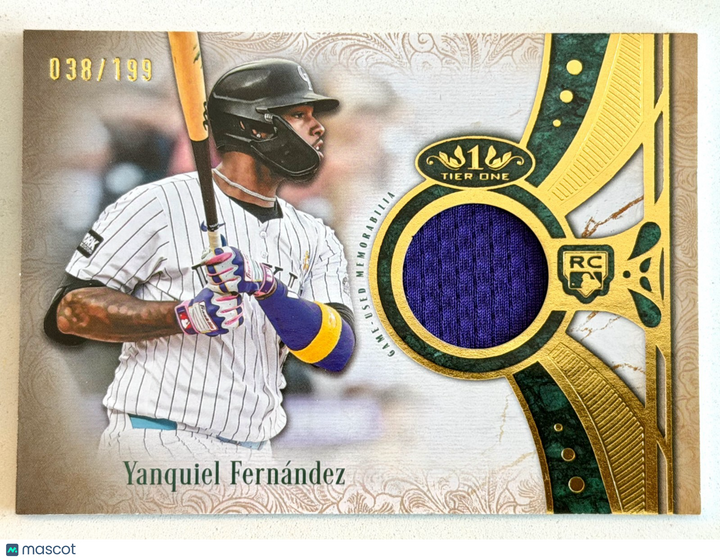 2026 Topps Tier One Rookie Relic - Yanquiel Fernandez RC (38/199) Color Patch