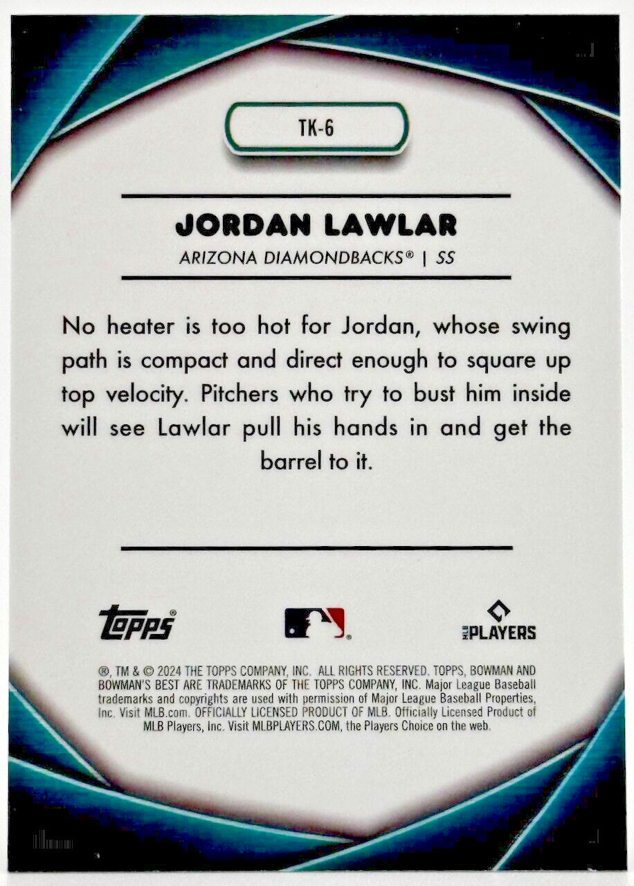 ⚾️ 2024 Bowman's Best #TK-6 - Shots By The Kid - Jordan Lawlar (RC) SP