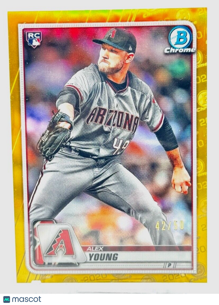 2020 Bowman Chrome - GOLD Refractor  42/50  #66 Alex Young (RC) - ROOKIE - SALE!