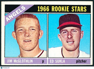 ⚾️ 1966 Topps - 1966 Rookie Stars Jim McGlothlin, Ed Sukla #417 (RC) EX