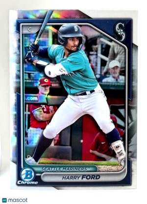 ⚾️ 2024 Bowman Draft Chrome REFRACTOR #BDC-25 - Harry Ford - Mariners ⚾️