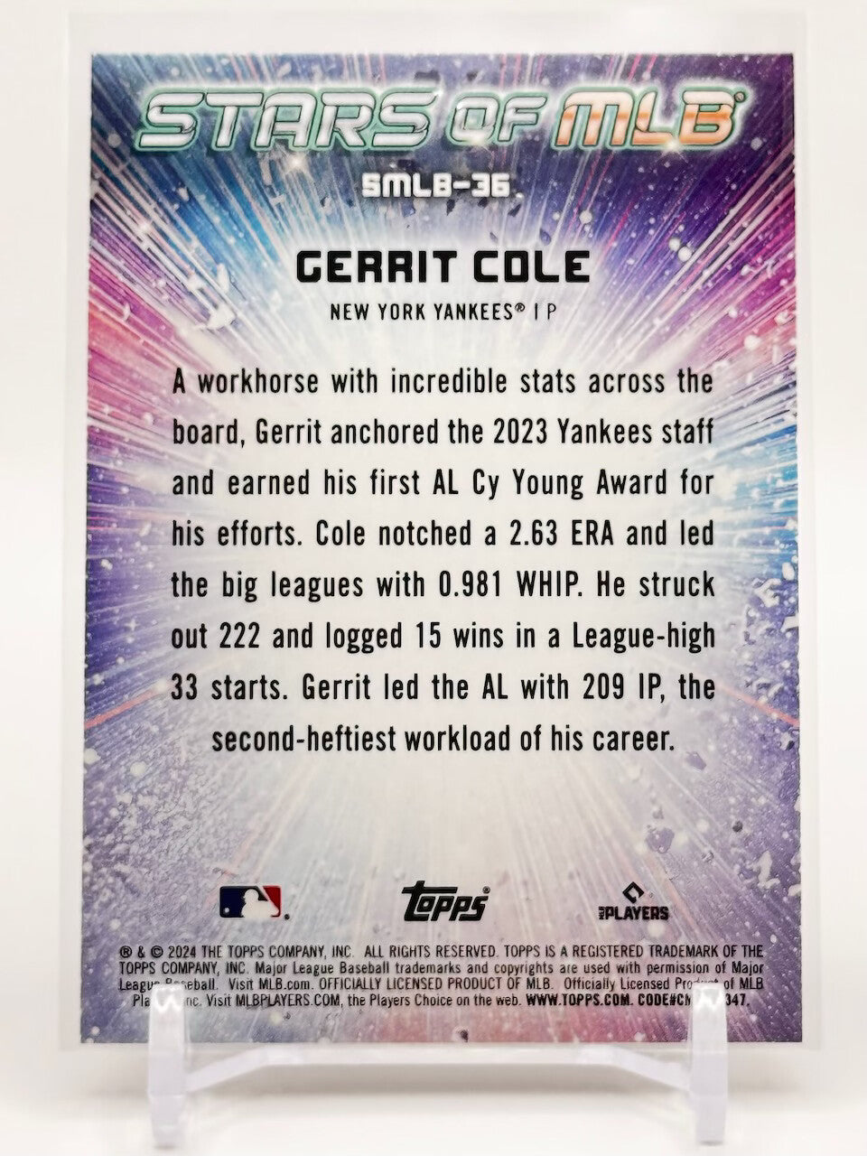 2024 Topps Series 2 - Stars of MLB #SMLB-36 Gerrit Cole