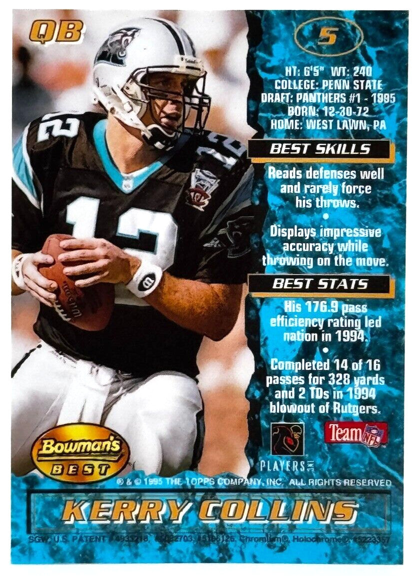 1995 Bowman's Best - #5 Kerry Collins (RC) Rookie