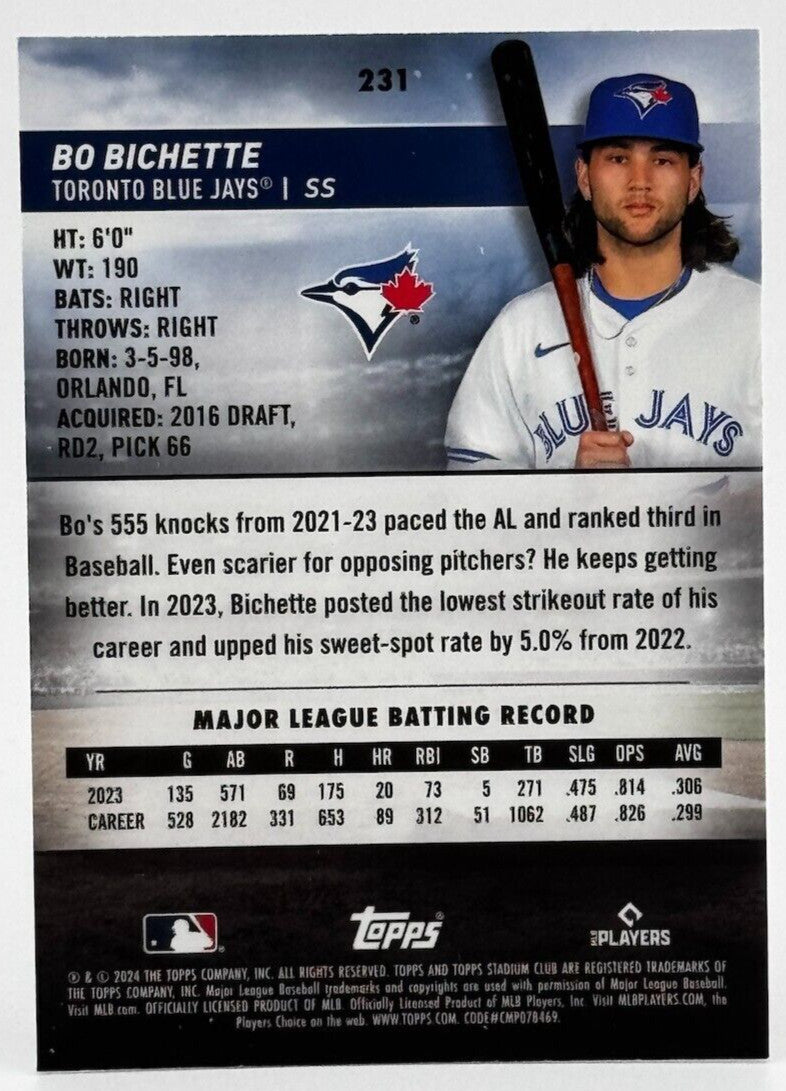 2024 Topps Stadium Club Chrome - #231 Bo Bichette