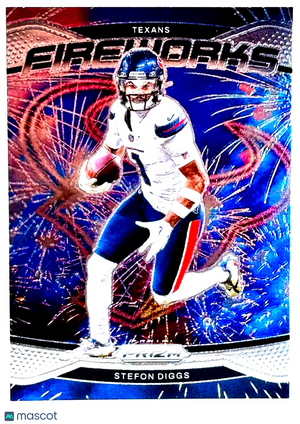 🏈 2024 Panini Prizm #9 FIREWORKS Stefon Diggs - Texans