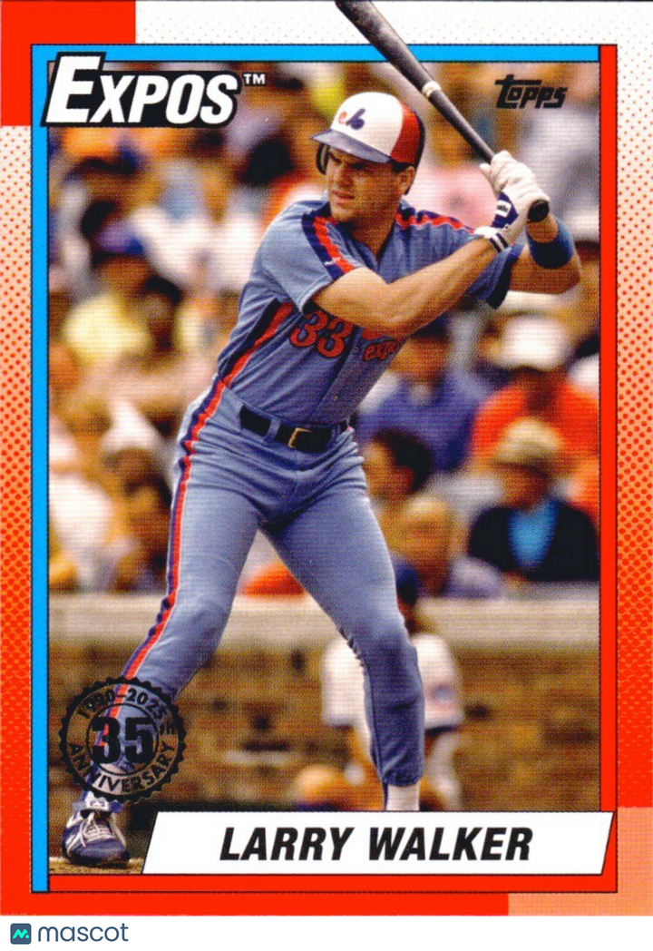 ⚾️ 2025 Topps Series 1 #T90-35 - 1990 Topps - Larry Walker (HOF) Expos
