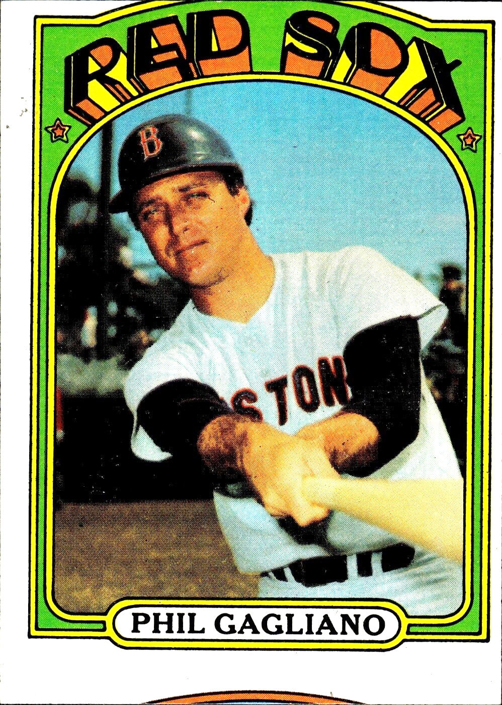 1972 Topps - #472 Phil Gagliano EX - Full Top to Bottom Miscut Error Card