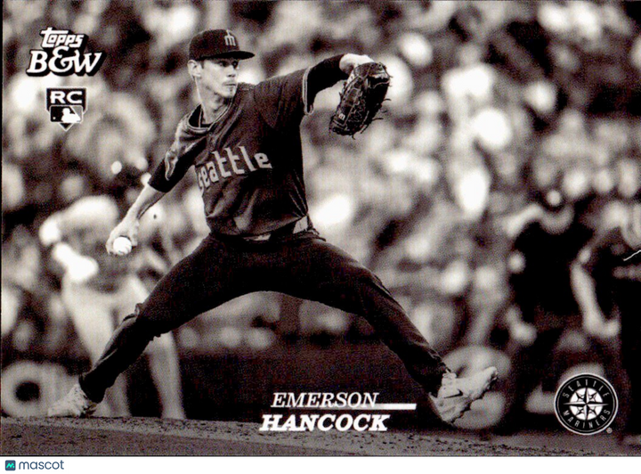 ⚾️ 2024 Topps Black & White Baseball #52 Emerson Hancock (RC) Rookie - Mariners