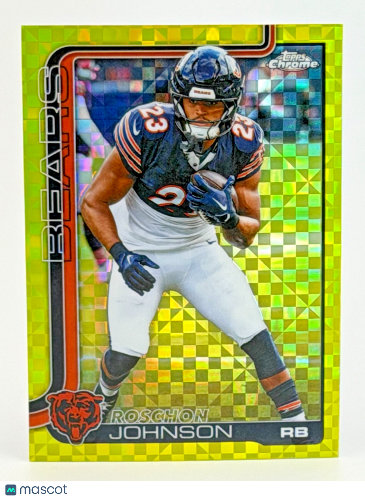🏈 2025 Topps Chrome Football #55 Roschon Johnson - Lime Green X-Fractor