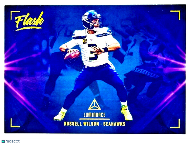 🏈 2020 Panini Luminance - Flash Yellow #F16 Russell Wilson