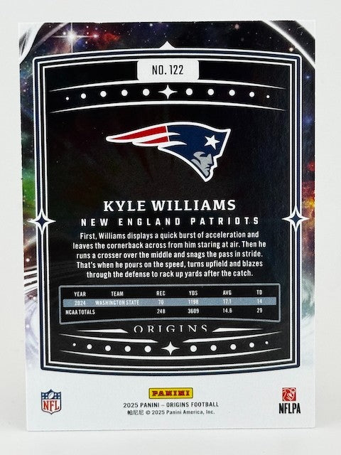 🏈 2025 Panini Origins #122 Kyle Williams (RC) Rookie - Patriots