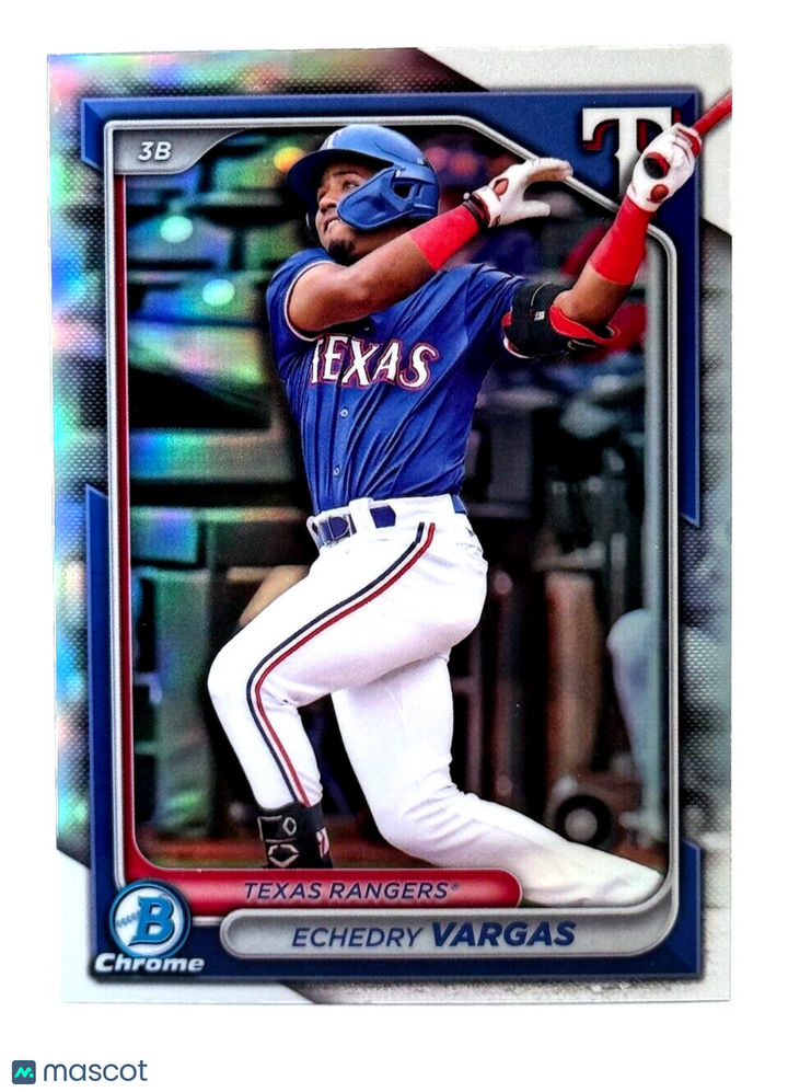 ⚾️ 2024 Bowman Draft Chrome REFRACTOR #BDC-142 - Echedry Vargas - Rangers ⚾️