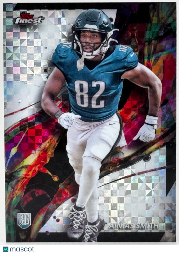 🏈 2024 Topps Finest #99 Checkerboard - Ainias Smith (RC) Eagles