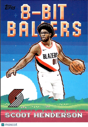 2025-26 Topps Basketball #8B-14 8-Bit Ballers Insert - Scoot Henderson - Blazers