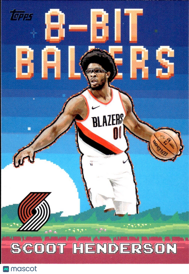 2025-26 Topps Basketball #8B-14 8-Bit Ballers Insert - Scoot Henderson - Blazers