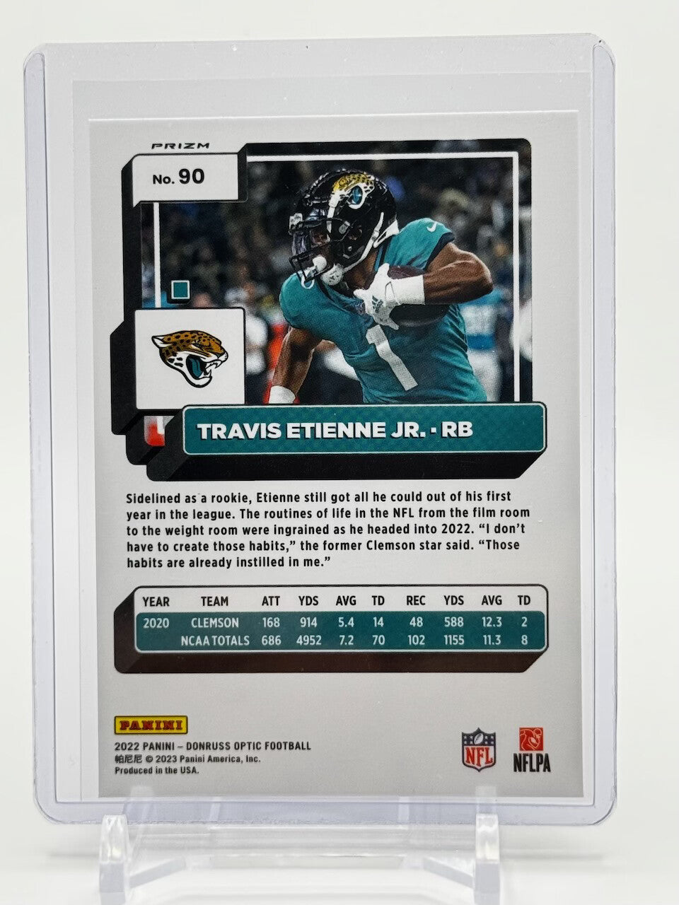 2022 Panini Donruss Optic Silver Prizm Travis Etienne #90