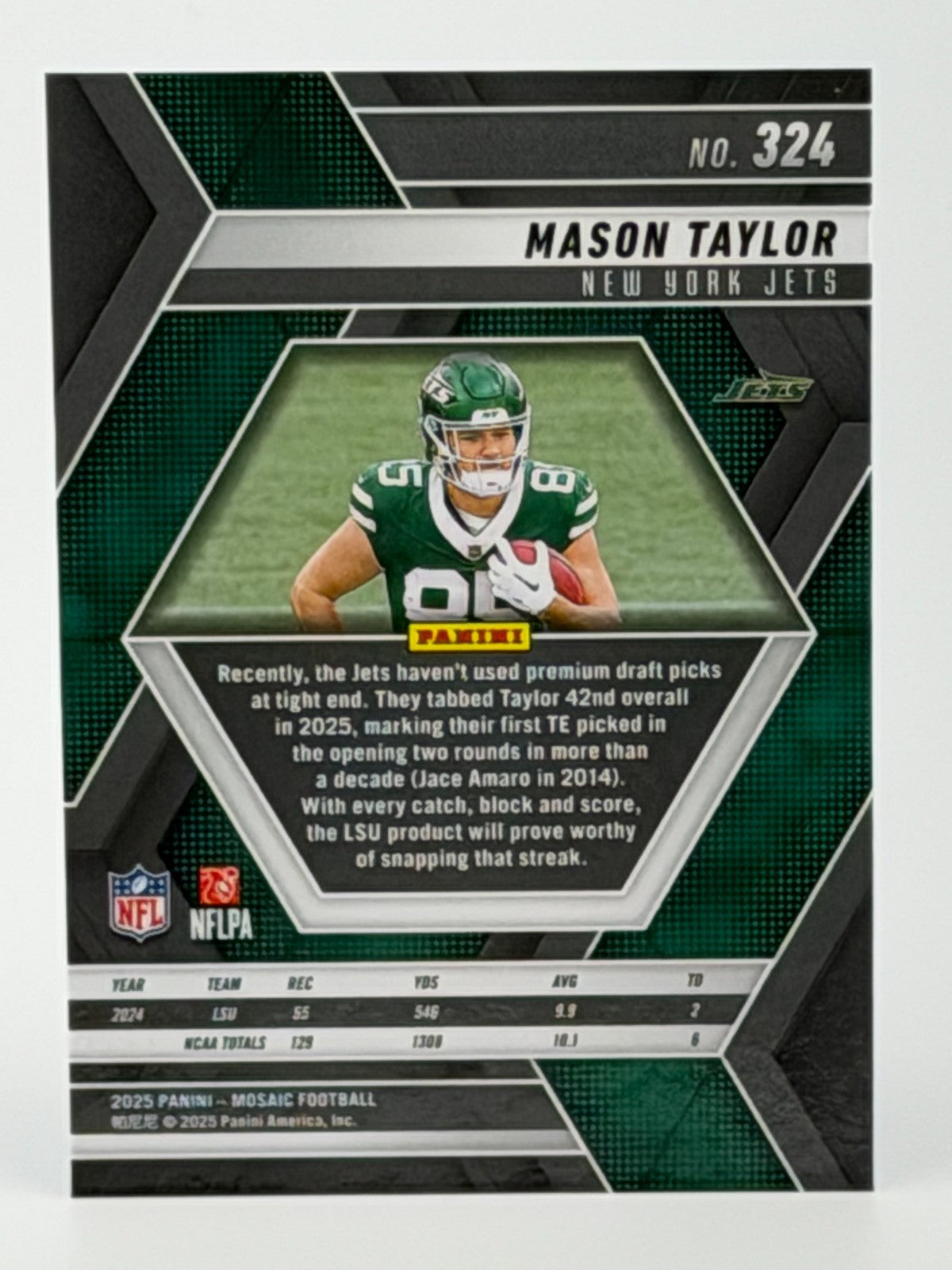 2025 Panini Mosaic Mason Taylor (RC) #324