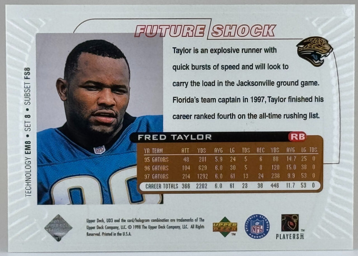 1998 Upper Deck UD3 - Future Shock #8 Fred Taylor (RC)