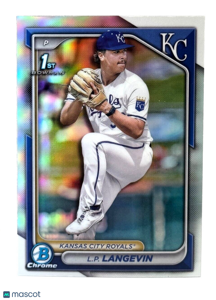 ⚾️ 2024 Bowman Draft Chrome REFRACTOR #BDC-183 - L.P. Langevin - Royals ⚾️