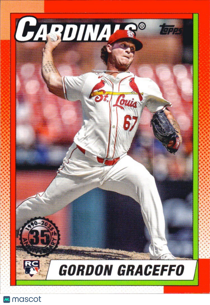 ⚾️ 2025 Topps Series 1 #T90-58 - 1990 Topps - Gordon Graceffo (RC) Cardinals