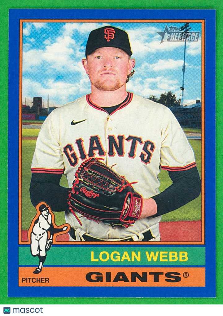 ⚾️ 2025 Topps Heritage #423 Dark Blue Border - Logan Webb - Giants