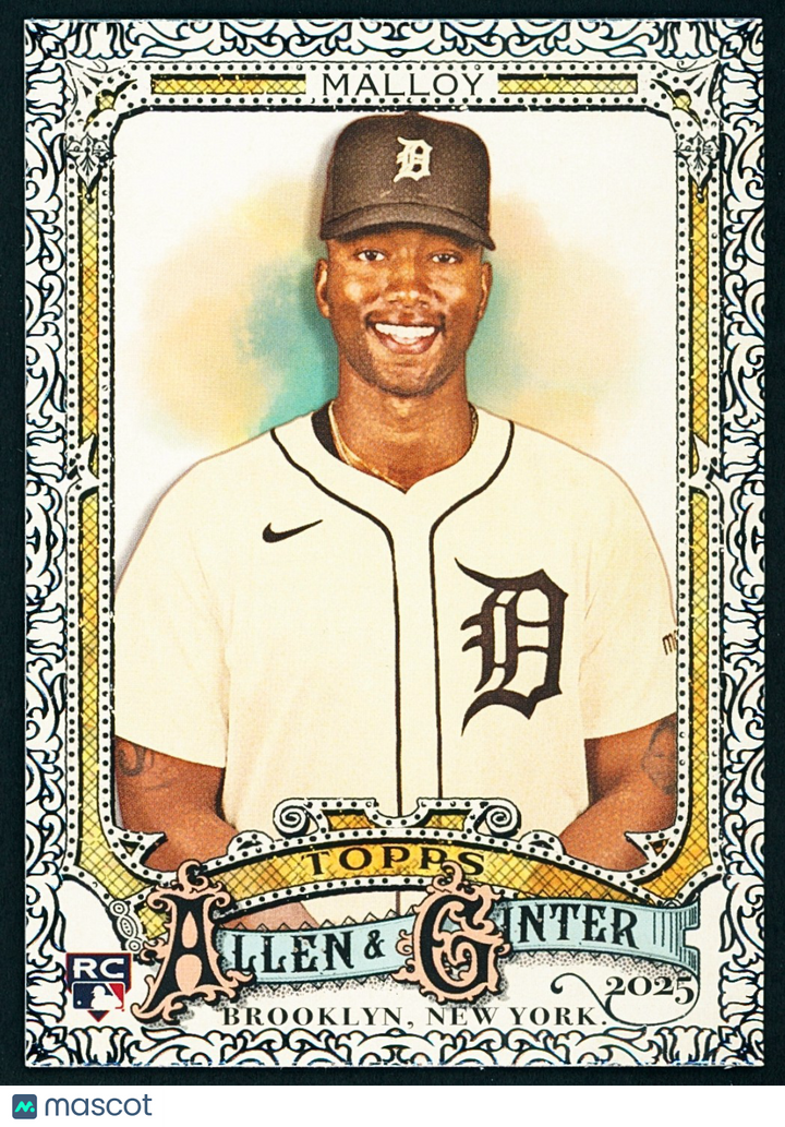 2025 Topps Allen & Ginter #119 Justyn-Henry Malloy (RC) Rookie Foil Filagree