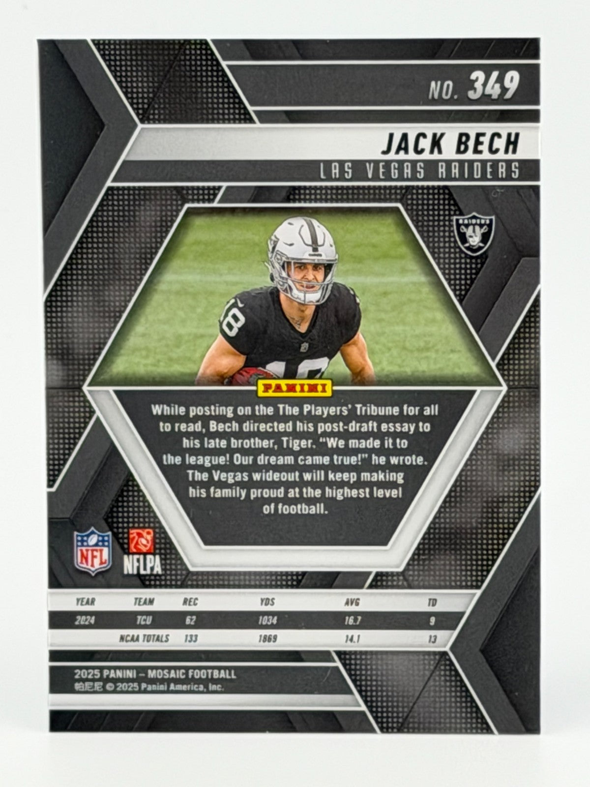 2025 Panini Mosaic -#349 Jack Bech (RC)