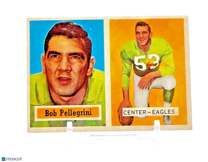 1957 Topps - #73 Bob Pellegrini - VG+/EX Eagles - College Football Hall of Famer