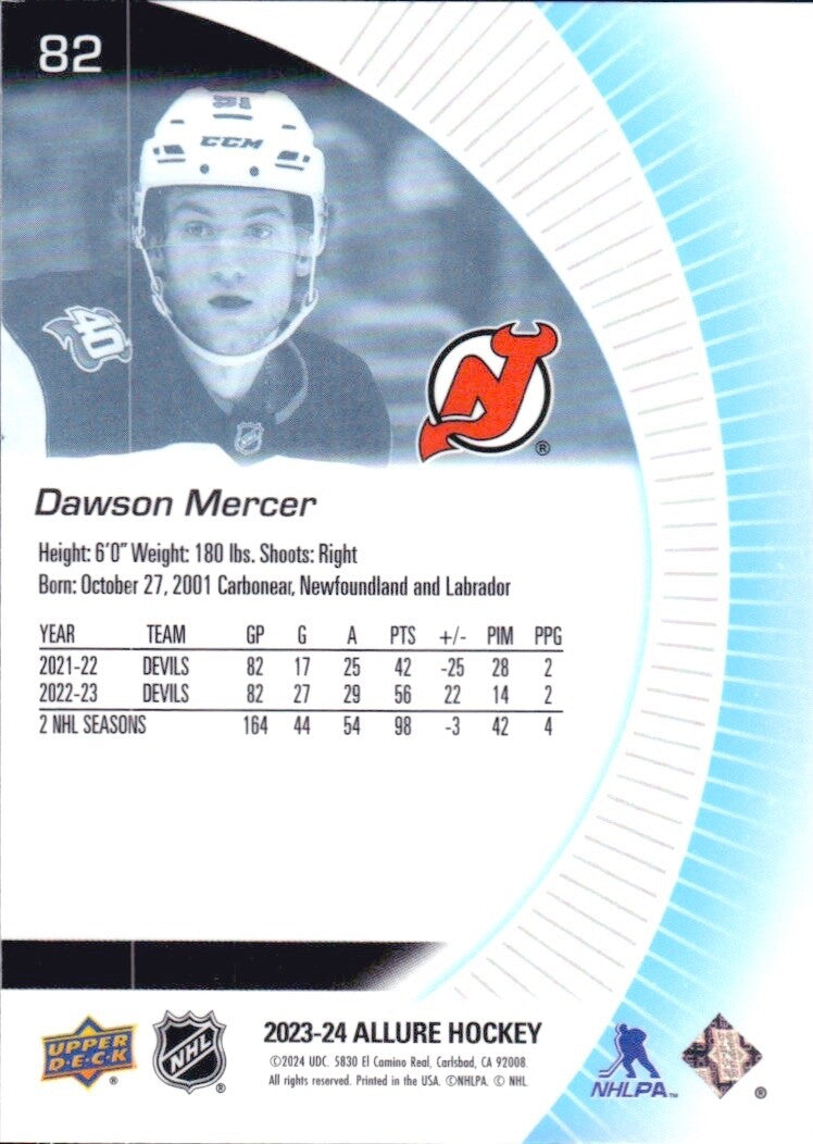 2023-24 Upper Deck Allure - #82 Dawson Mercer