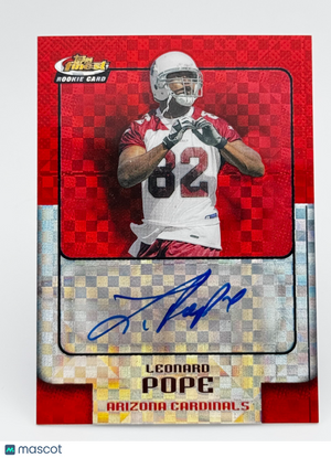 2006 Topps Finest #177 Leonard Pope Finest Moments Red XFractor Refractor /250