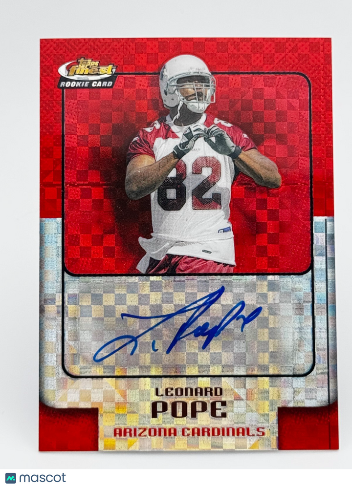 2006 Topps Finest #177 Leonard Pope Finest Moments Red XFractor Refractor /250