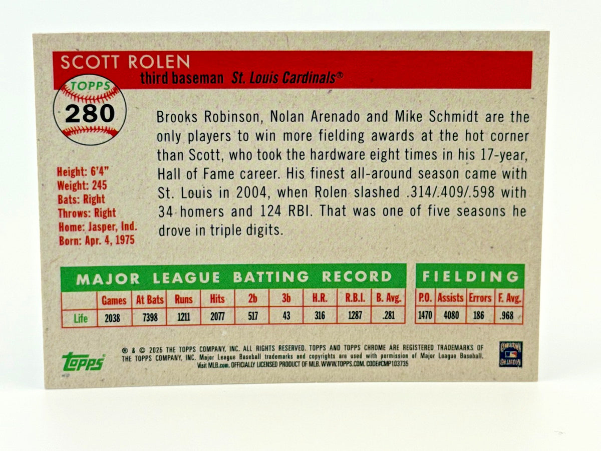 2025 Topps Chrome Platinum Anniversary #280 Scott Rolen - Prism Refractor