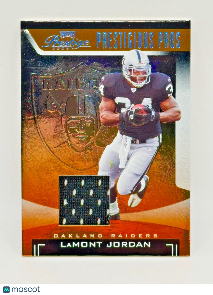 2006 PLAYOFF PRESTIGE PRESTIGIOUS PRO ORANGE MATERIALS #PP-30 LAMONT JORDAN /250