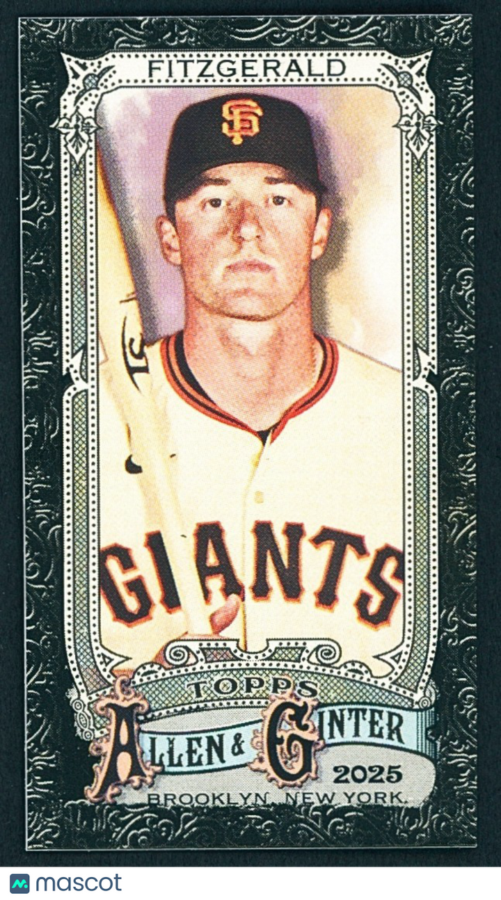 2025 Topps Allen & Ginter #202 Mini Black Foil Filagree - Tyler Fitzgerald
