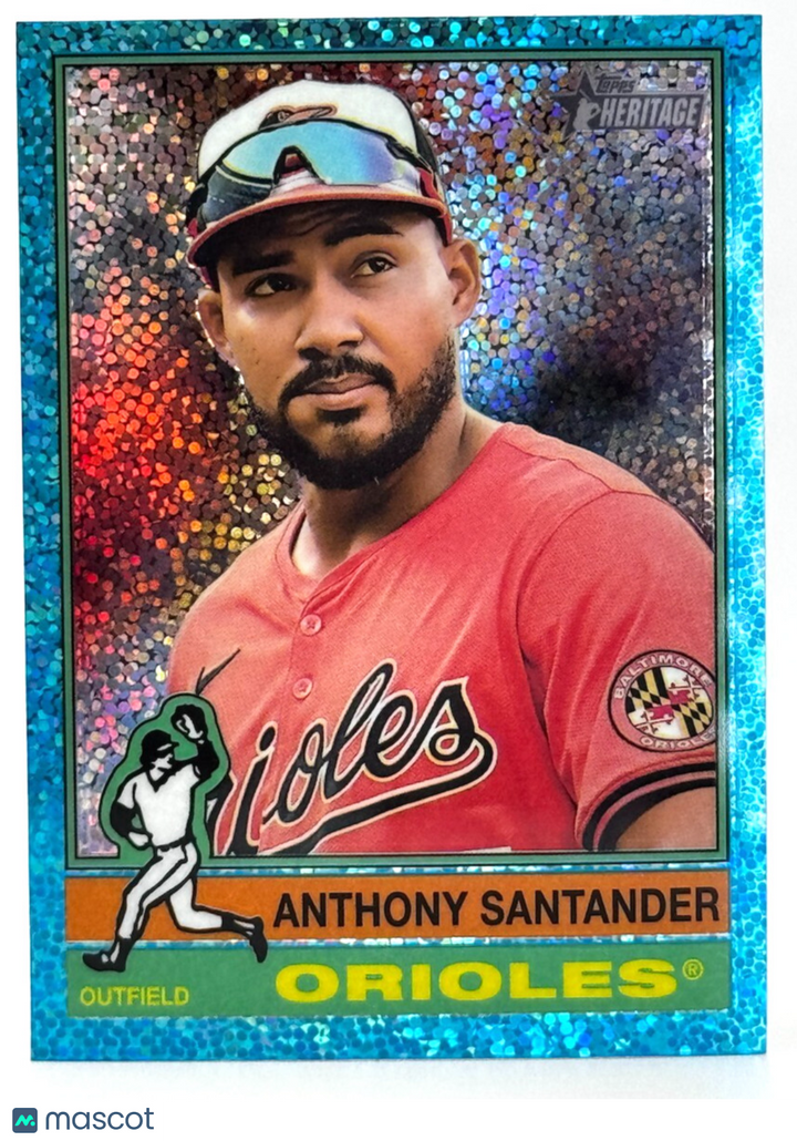 ⚾️ 2025 Topps Heritage #321 Chrome Blue Sparkle - Anthony Santander