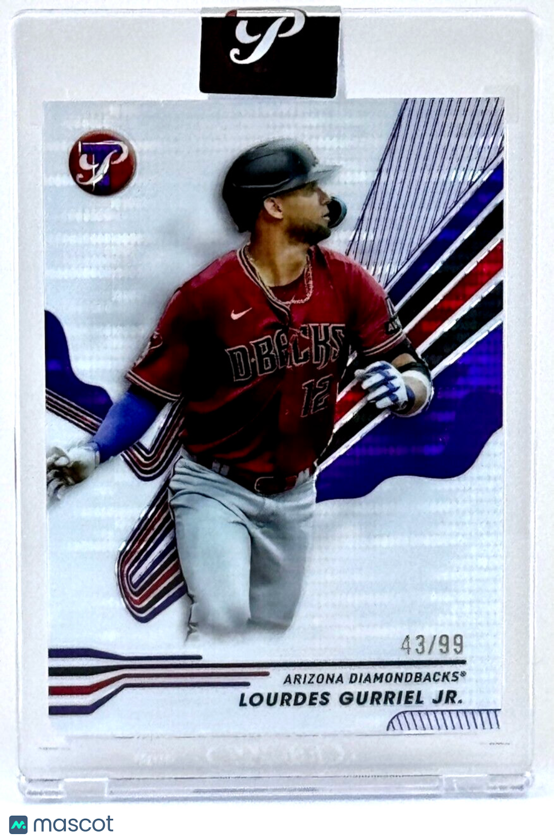 2024 Topps Pristine #89 Pristine Purple ENCASED (43/99) Lourdes Gurriel Jr.