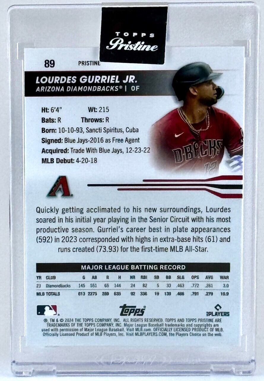 2024 Topps Pristine #89 Pristine Purple ENCASED (43/99) Lourdes Gurriel Jr.