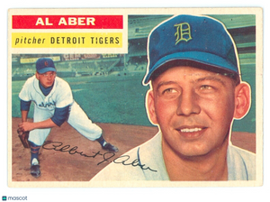 ⚾️ 1956 Topps #317 - Al Aber - Tigers - EX