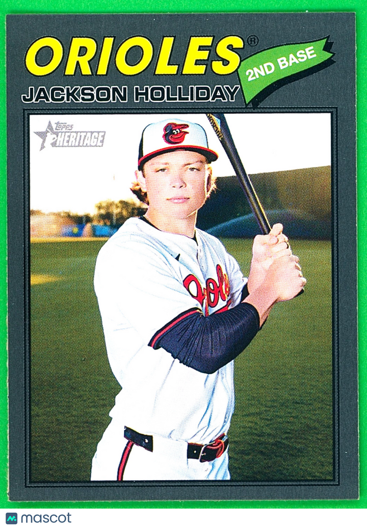 2026 Topps Heritage #218 Dark Gray Border - Jackson Holliday - Orioles